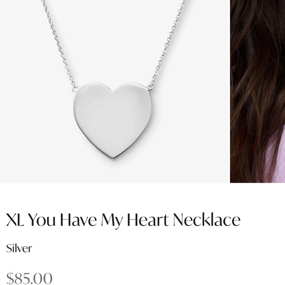 Melinda Maria Silver Heart Necklace - Picture 1 of 2